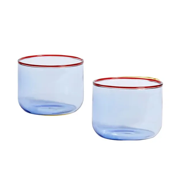 Pair of Blue Wine Glasses