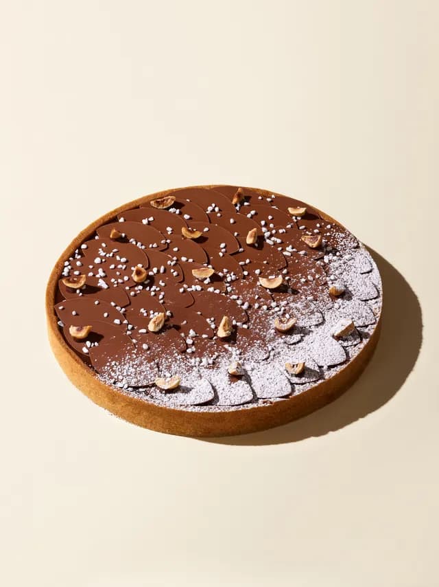 Milk Chocolate and Hazelnut Tart